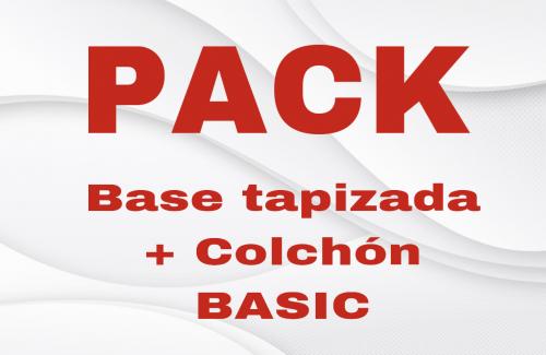 BASE TAPIZADA + COLCHON BASIC